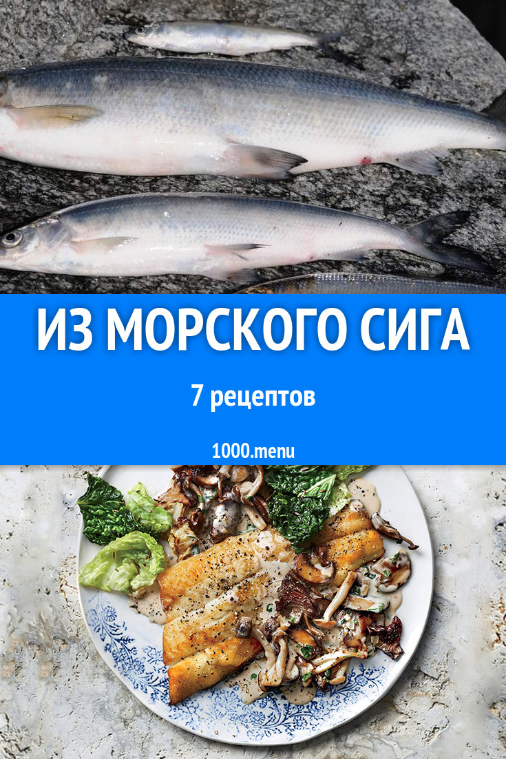 Блюда из морского сига - 7 рецептов приготовления пошагово - 1000.menu