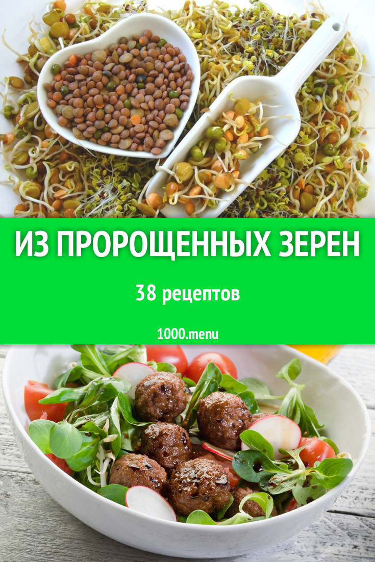 Блюда с пророщенными зёрнами - 49 рецептов приготовления пошагово -  1000.menu