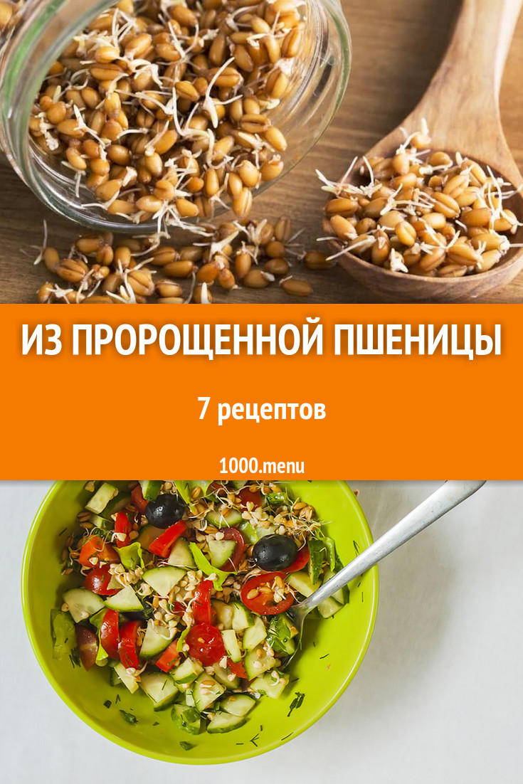 Блюда с пророщенной пшеницей - 8 рецептов приготовления пошагово - 1000.menu