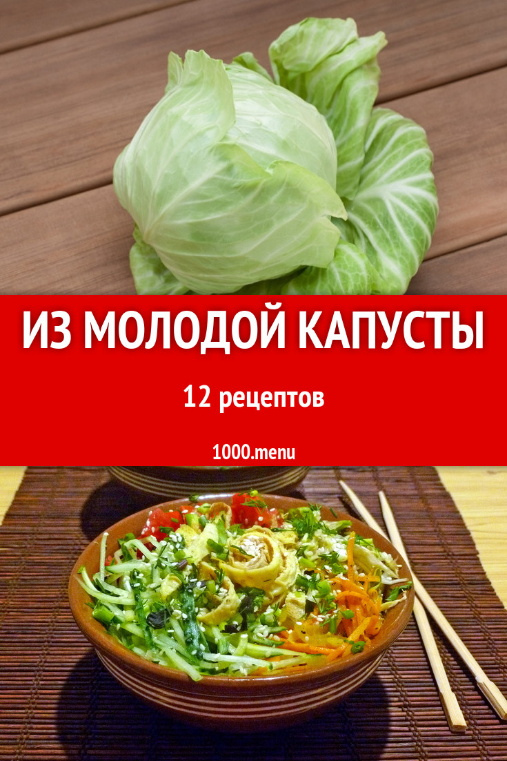 Блюда с молодой капустой - 36 рецептов приготовления пошагово - 1000.menu