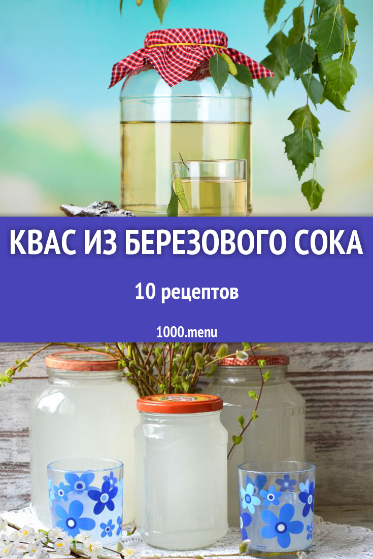 Квас из березового сока - 10 рецептов приготовления пошагово - 1000.menu