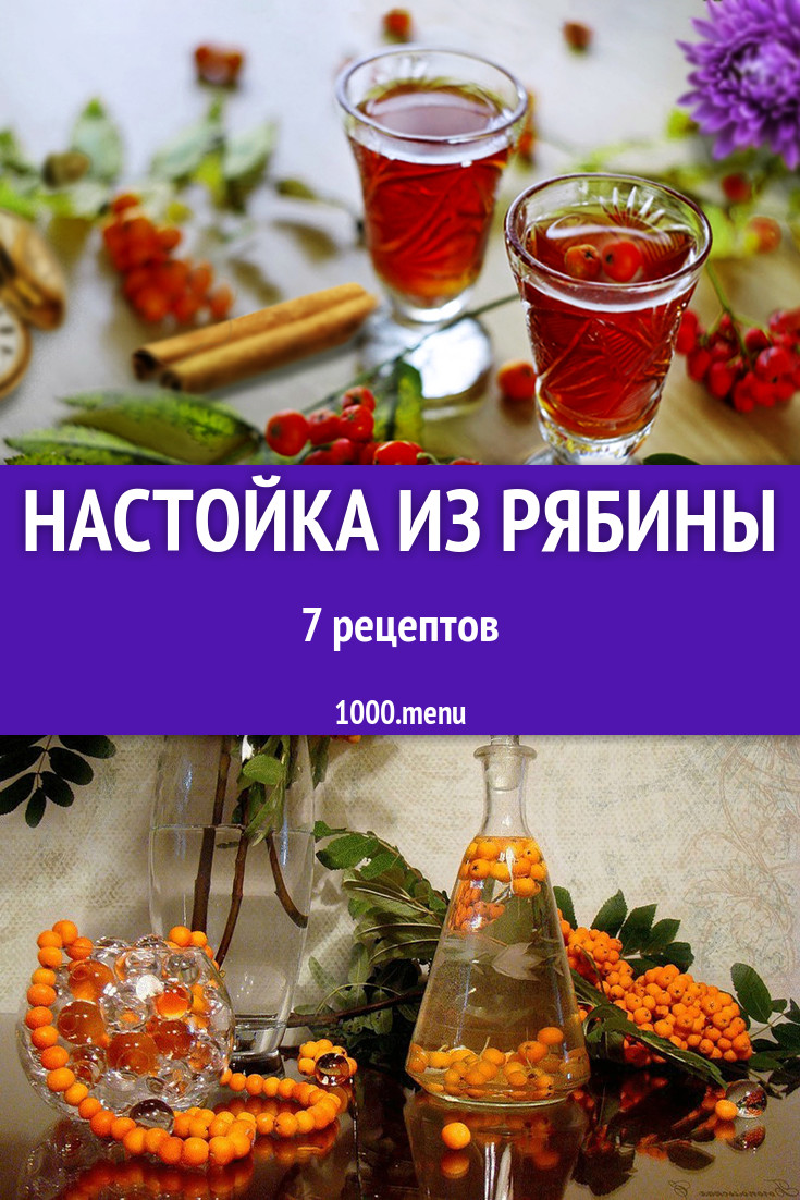 Рябиновая настойка из рябины - 10 рецептов - 1000.menu