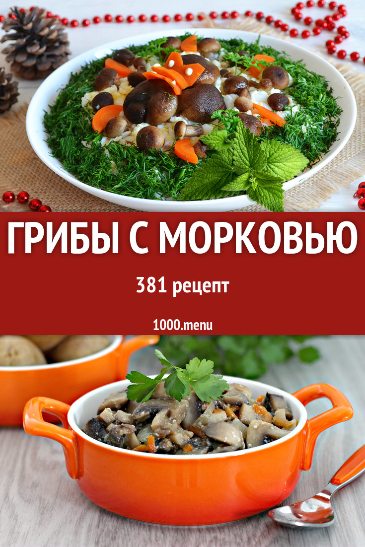 Грибы с морковью - 476 рецептов приготовления пошагово - 1000.menu