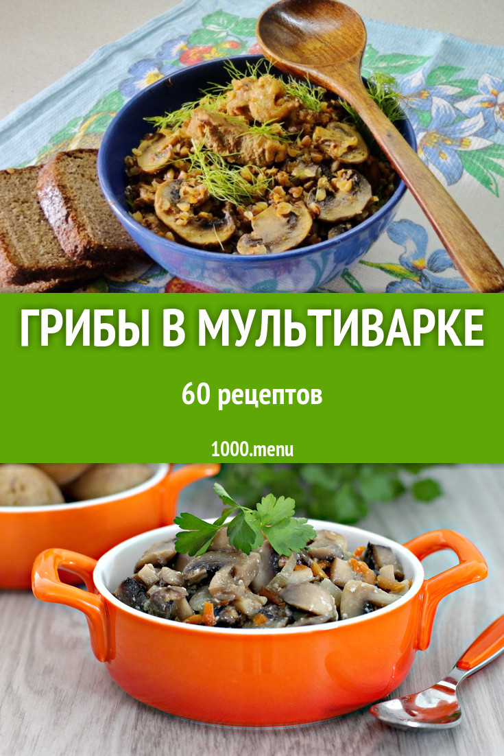 Грибы в мультиварке - 56 рецептов - 1000.menu