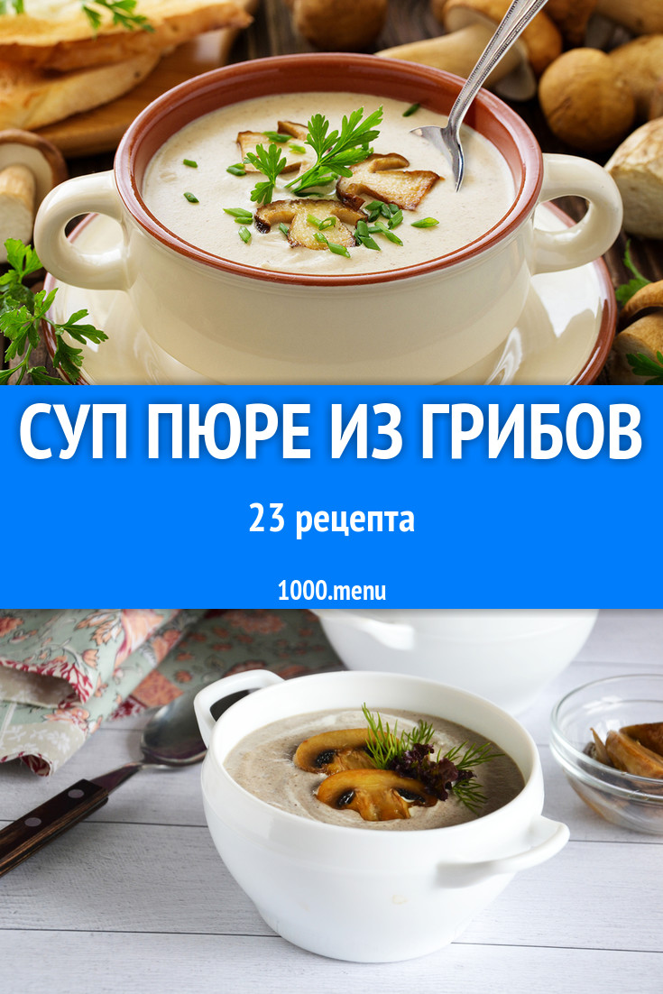 Грибной суп пюре из грибов - 28 рецептов - 1000.menu