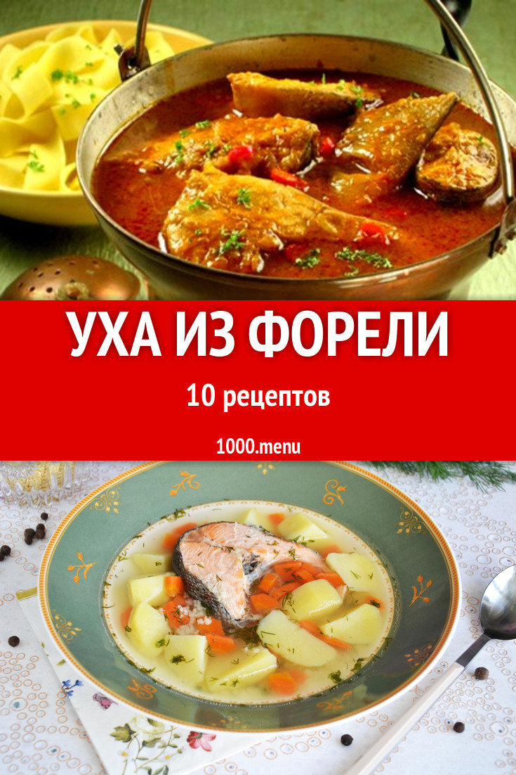 Уха из форели - 16 рецептов приготовления пошагово - 1000.menu