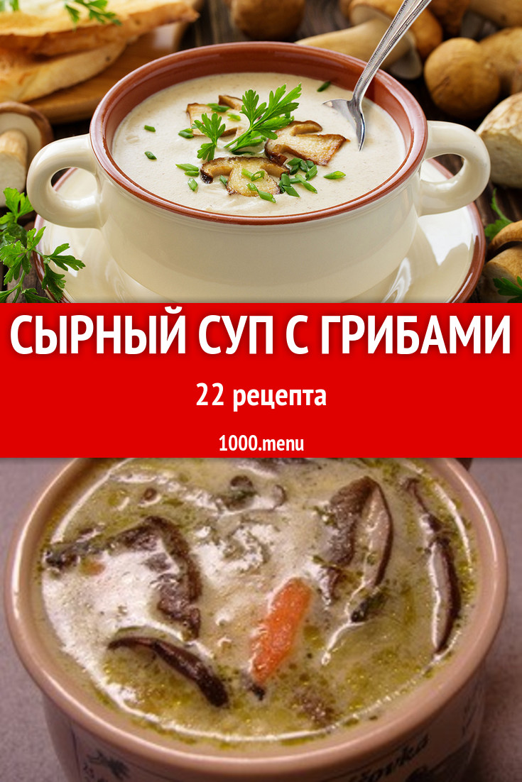 Сырный суп с грибами и сыром 37 рецептов - 1000.menu