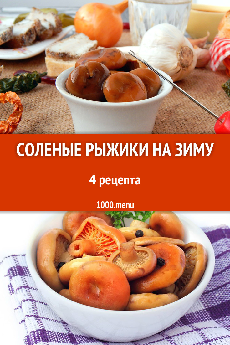 Соленые рыжики на зиму - 3 рецепта приготовления пошагово - 1000.menu