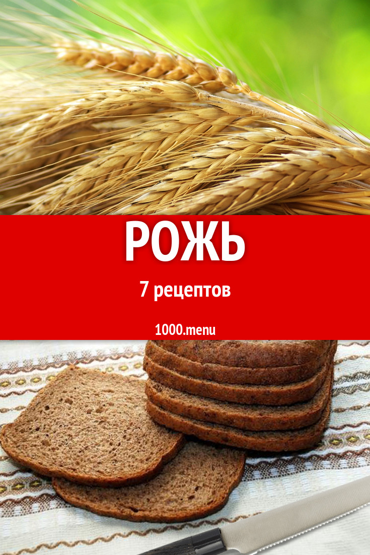 Блюда с рожью - 8 рецептов приготовления пошагово - 1000.menu