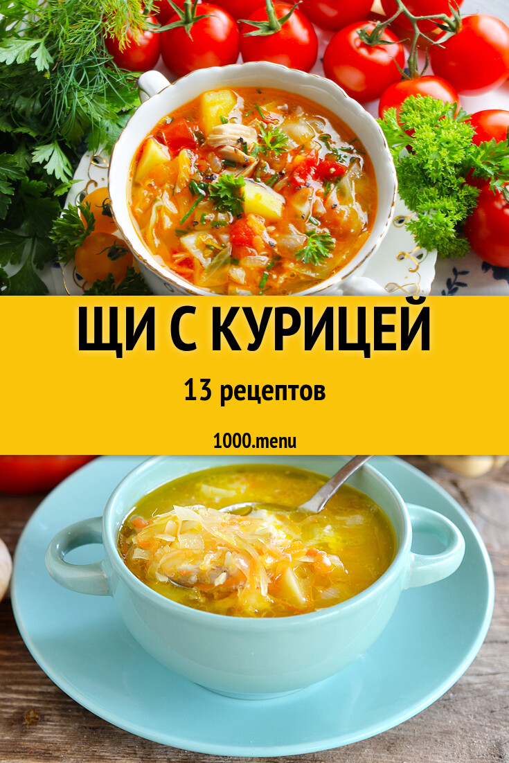 Щи с курицей - 13 рецептов