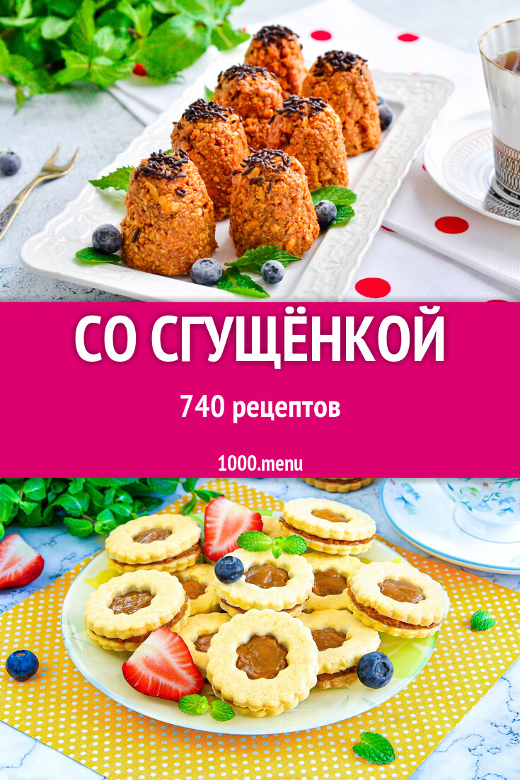 Со сгущёнкой сгущённым молоком: 767 рецептов - 1000.menu