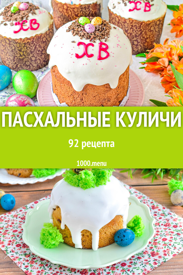 Домашние пасхальные куличи - 103 рецепта - 1000.menu