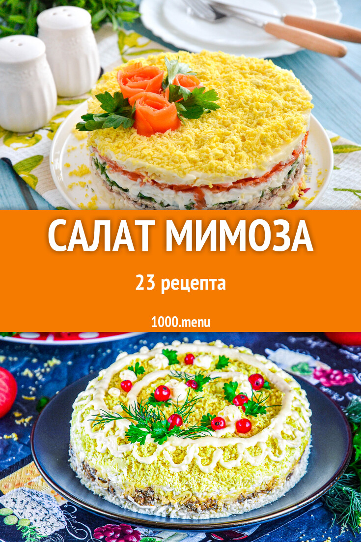 Салат Мимоза - 24 рецепта - 1000.menu