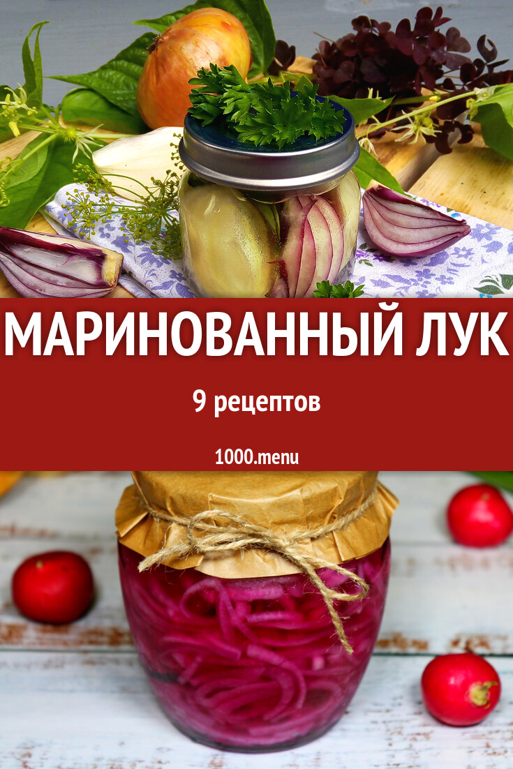 Маринованный лук или как замариновать лук 11 рецептов - 1000.menu