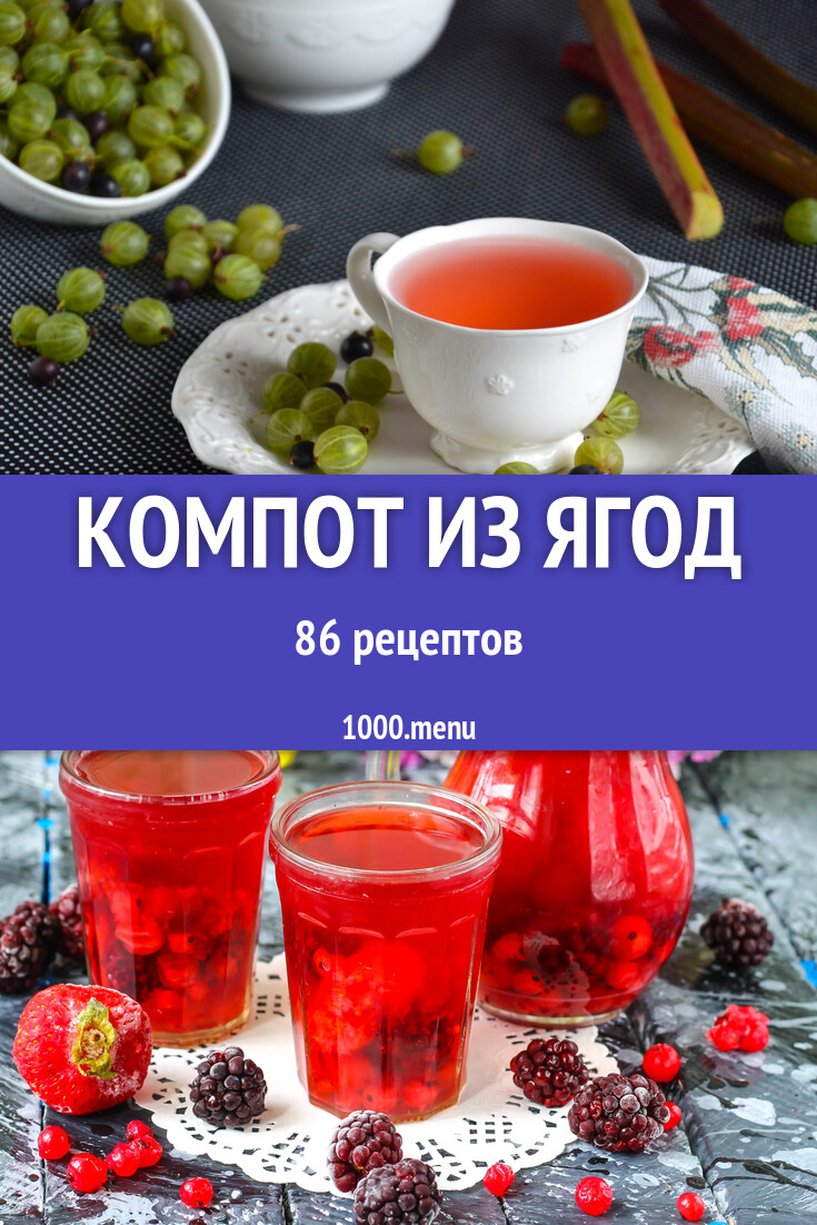 Компот из ягод - 86 рецептов - 1000.menu