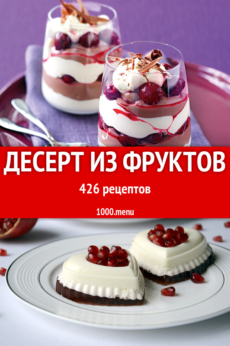 Фруктовый десерт из фруктов - 835 рецептов