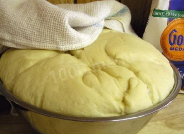 Тесто для пирожков с сухими дрожжами на молоке и кефире