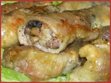 Фаршированные куриные шейки