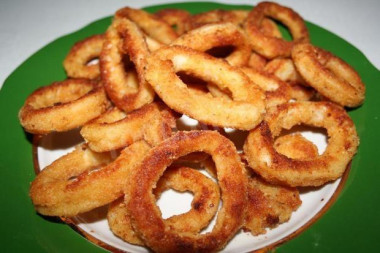 Кальмары кольцами в пивном кляре