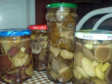 Подберезовики, маринованные с лимонной кислотой и уксусом