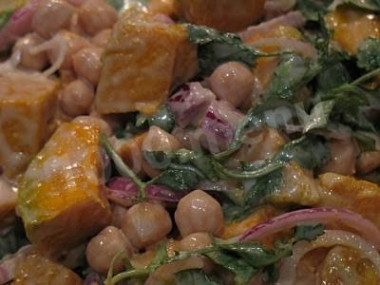 Новый вкусный салат из тыквы и нута