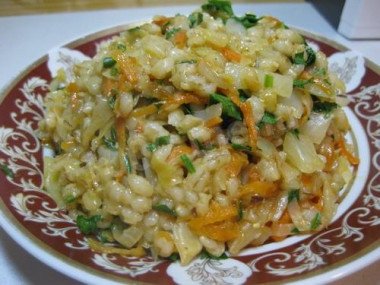 Перловка с квашеной капустой