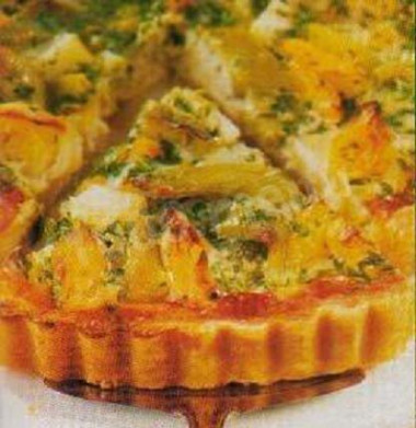 Рыбный пирог из копченой рыбы