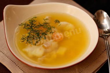Рыбный суп с креветками