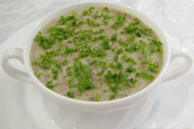 Суп-пюре из шампиньонов с луком