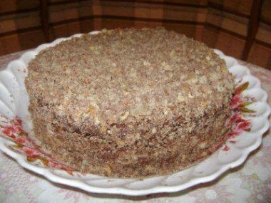 Торт бесквитный с курагой и апельсинами