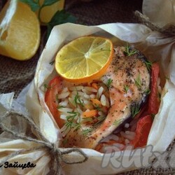 Стейки форели, запечённые с рисом в духовке - 10 пошаговых фото в рецепте