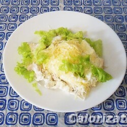 Белковый салат из куриного филе