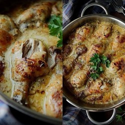 Куриные ножки в грибном соусе