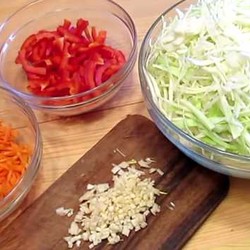 Маринованная капуста быстрого приготовления с болгарским перцем: рецепт