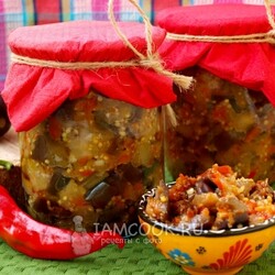 Закуска из баклажанов по-грузински на зиму — рецепт с фото