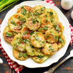 Жареные кабачки по-белорусски – просто объедение - Пошаговый рецепт с фото |  Закуски