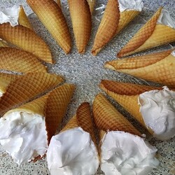 Вафельные трубочки с белково-заварным кремом!