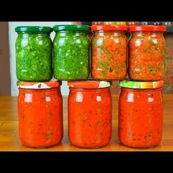 Аджика! ТРИ рецепта АДЖИКИ! Вареная и не вареные. Секрет вкусной аджики Готовить просто с Люсьеной