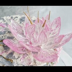 Цветок из изомальта без молдов/Isomalt flower without mold