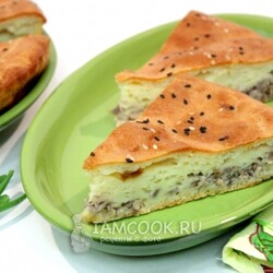 Заливной пирог с рыбными консервами — рецепт с фото