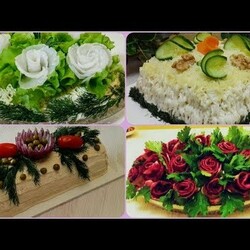 Срочно Сохраните Эти Салаты! ТОП 4 Красивых Салата/  Понравится ВСЕМ!!!