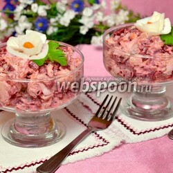 Салат с копчёной мойвой