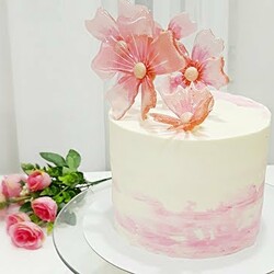 Цветы из карамели. Акварельные мазки/Caramel flowers. Watercolor strokes