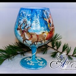 Decoupage Tutorial - Christmas Tea Light Holder