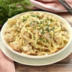 Макароны с куриным филе по-флотски