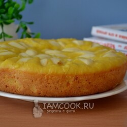 Пирог с творогом и яблоками в мультиварке — рецепт с фото