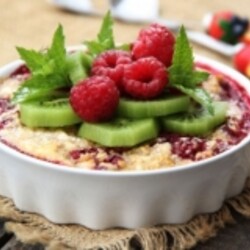 Творожная запеканка с овсяными хлопьями