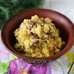 Пшенная каша с тушенкой в мультиварке — рецепт с фото