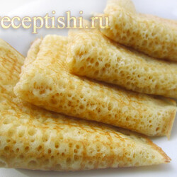 Блины на кефире заварные