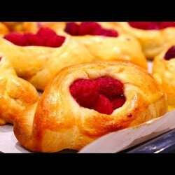 Очень Нежные и Воздушные  Булочки с Малиной